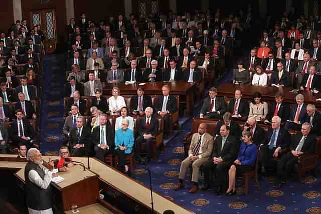 
PM Modi addressing a joint session of US Congress (File Photo) (Photo by Mark Wilson/Getty Images)